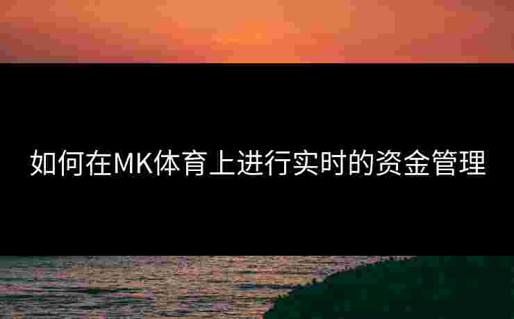 如何在MK体育上进行实时的资金管理