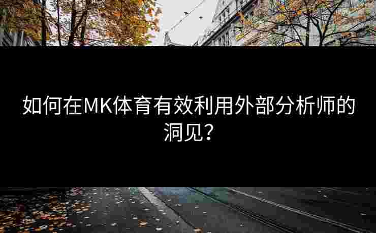 如何在MK体育有效利用外部分析师的洞见？